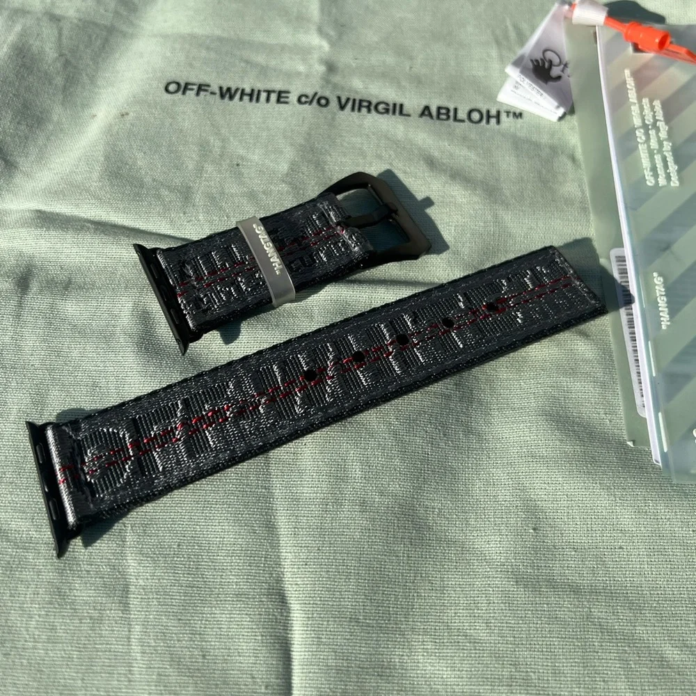 COPY - Off-White Mini Belt Apple Watch Band GREY